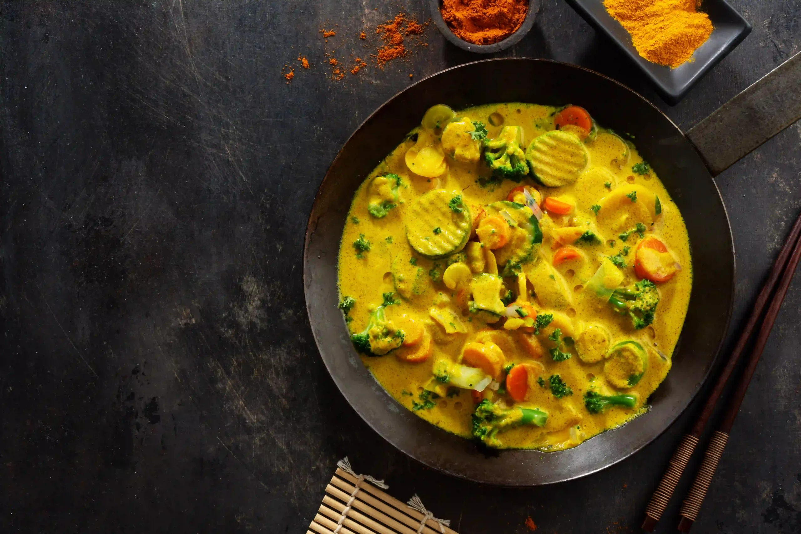 Delicious Thai Yellow Curry with Broccoli and Carrots